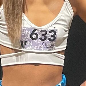 White Five Dancewear Sports Bra